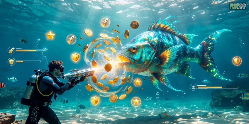 Hình ảnh gameplay bắn cá đổi thưởng rr99 tại SunWin với hiệu ứng đặc sắc