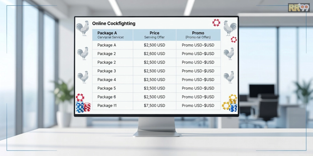 Bảng giá dịch vụ đá gà trực tuyến cập nhật mới nhất năm 2025