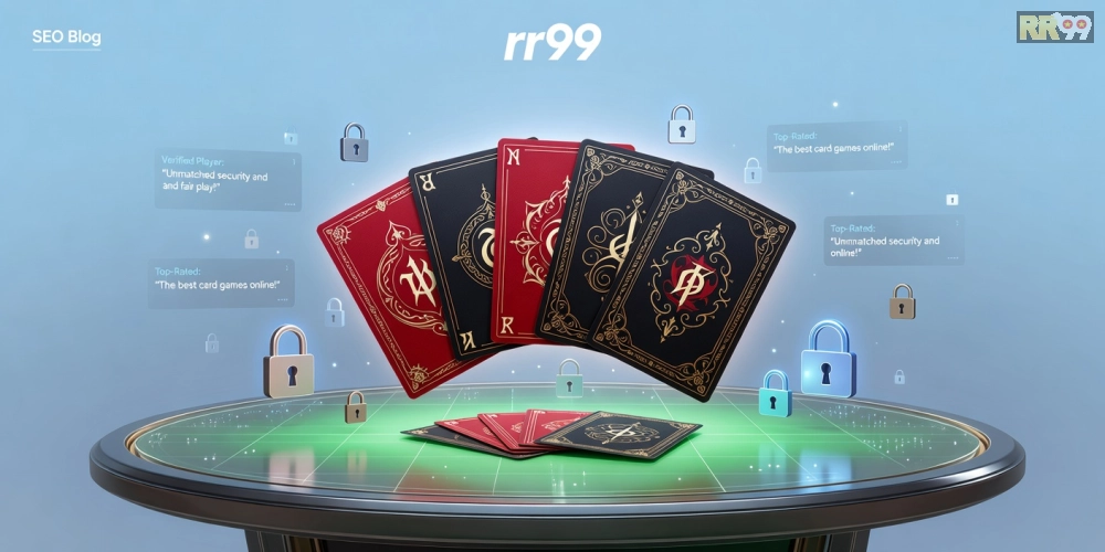 Minh họa khái niệm game bài uy tín trên nền tảng rr99 với giao diện hiện đại