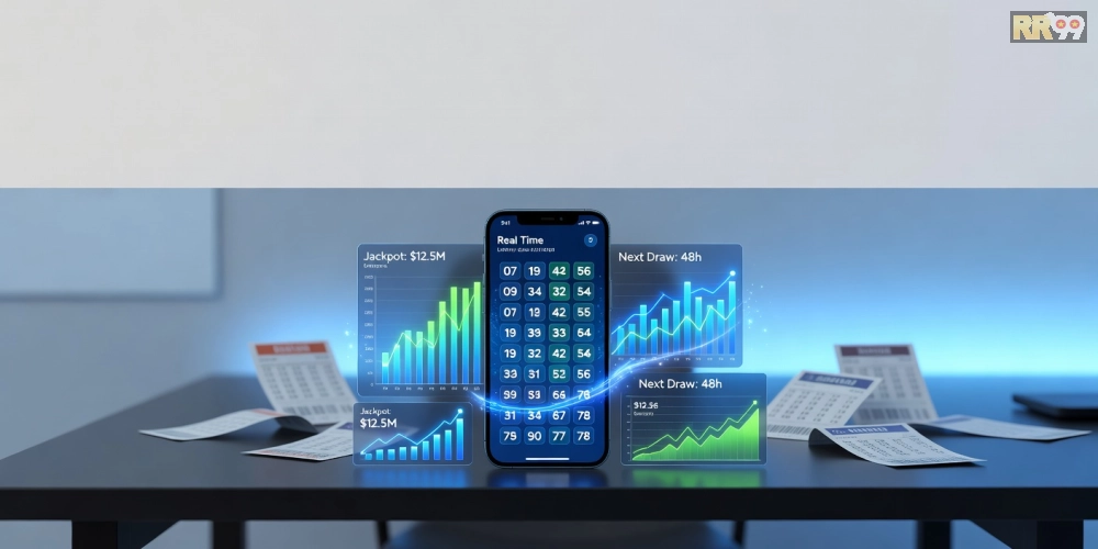 Minh họa khái niệm xổ số minh ngọc rr99 với giao diện hiện đại và kết quả hiển thị rõ ràng