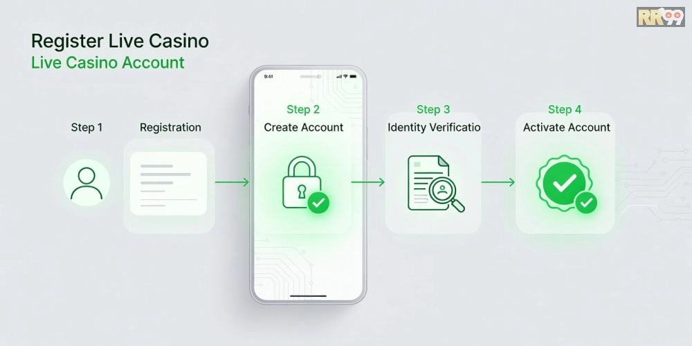 Minh họa hướng dẫn đăng ký trực tiếp casino rr99 từng bước đơn giản