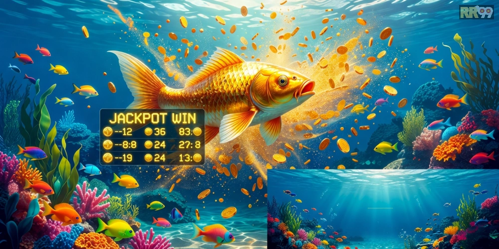 Hình ảnh top game săn cá vàng rr99 với hiệu ứng nổ hũ hấp dẫn