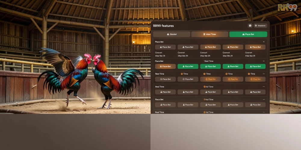 Giao diện trang đá gà SV388 tích hợp RR99 với trận đấu trực tiếp